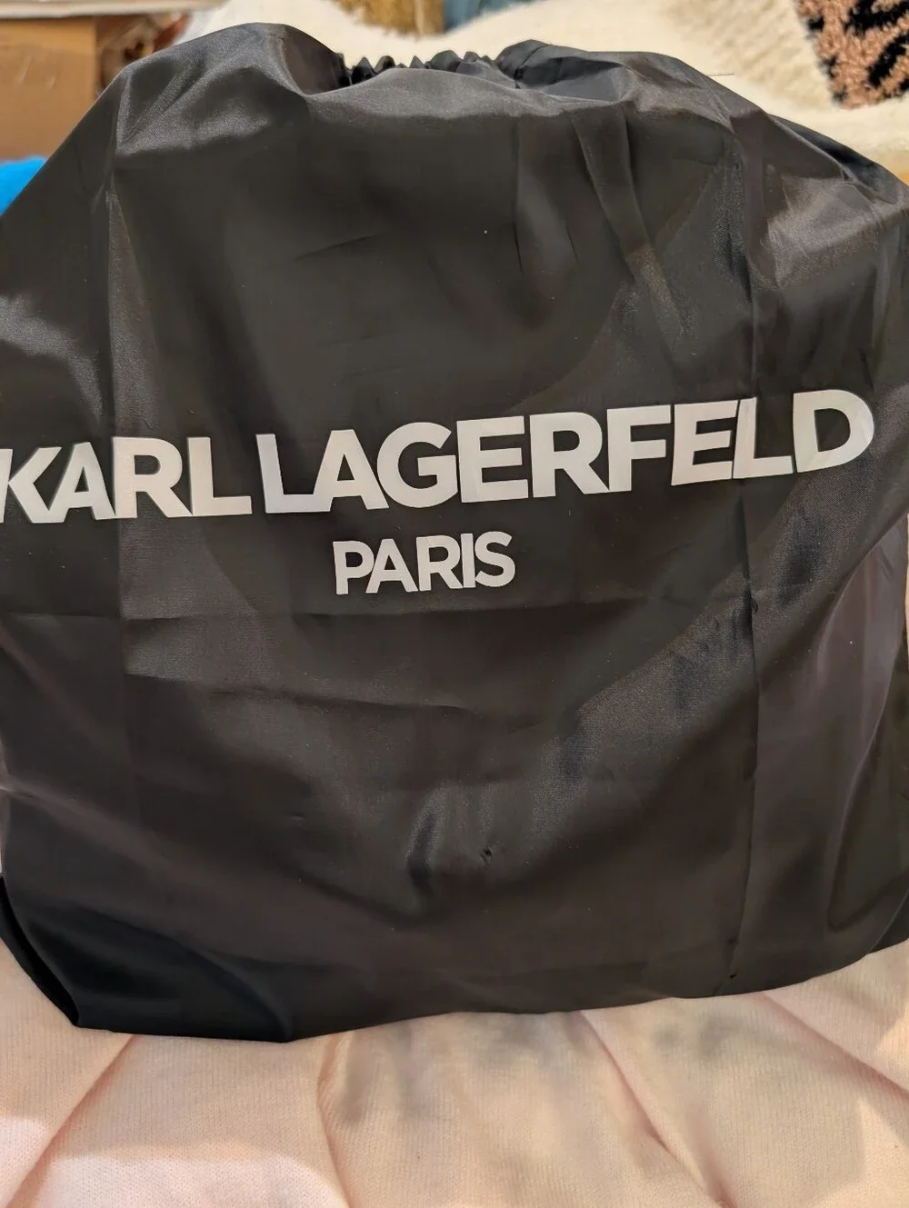 Karl Lagerfeld Pink Tweed  two Way Chain Shoulder Bag with Charms